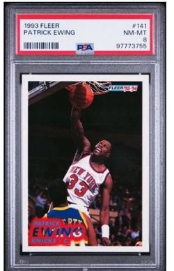 1993 Fleer Patrick Ewing #141 | PSA 8 | New York Knicks, Low Pop