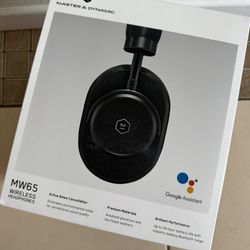 MASTER & DYNAMIC MW65 Active Noise-Cancelling (ANC) Wireless Headphones – Bluetooth Over-Ear Headphones