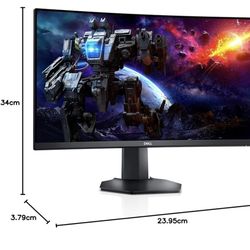 Dell S2722DGM Curved Gaming Monitor - 27-inch QHD (2560 x 1440) 1500R Curved Display, 165Hz Refresh Rate (DisplayPort), HDMI/DisplayPort Connectivity,