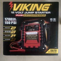 Viking 12 Volt Jump Starter with Air Compressor