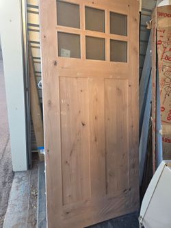 Solid wood exterior door slab 36x80