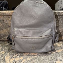 Coach Grey Charlie Women’s Leather Backpack 