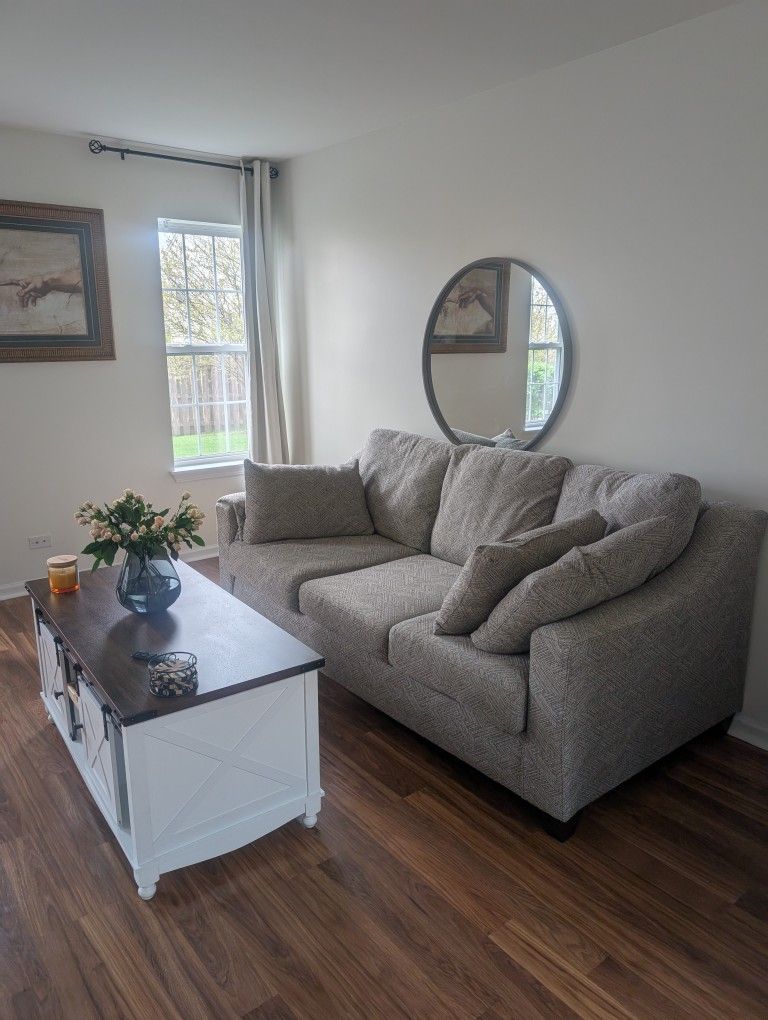 Modern Beige Sofa - Excellent Condition - $600 (OBO)