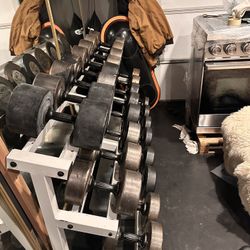 Full Set Dumbbells plus Racks