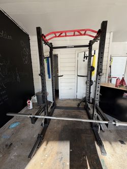 Inspire squat rack and accessories