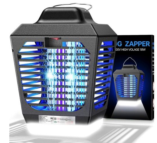 Bug Zapper Outdoor, Mosquito Zapper with LED Light, Fly Zapper Outdoor Indoor, Insect Zapper Electric Fly Traps, Plug in Mosquito Killer for Patio Yar