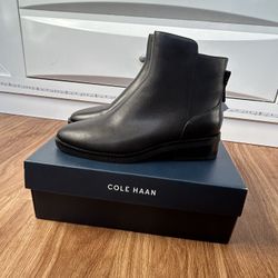 Cole Haan Ramona Leather Waterproof Ankle Bootie 