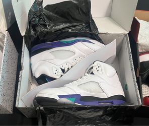 Air Jordan 5 Retro Grape Sneakers $90