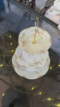 3 Tiers Warwick 1933 Fine China Cake Or Dessert Platters (4) Available. $25 Each