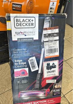 BLACK+DECKER SUMMITSERIES Bagless, Cordless Washable Filter Pet Stick Vacuum in Purple