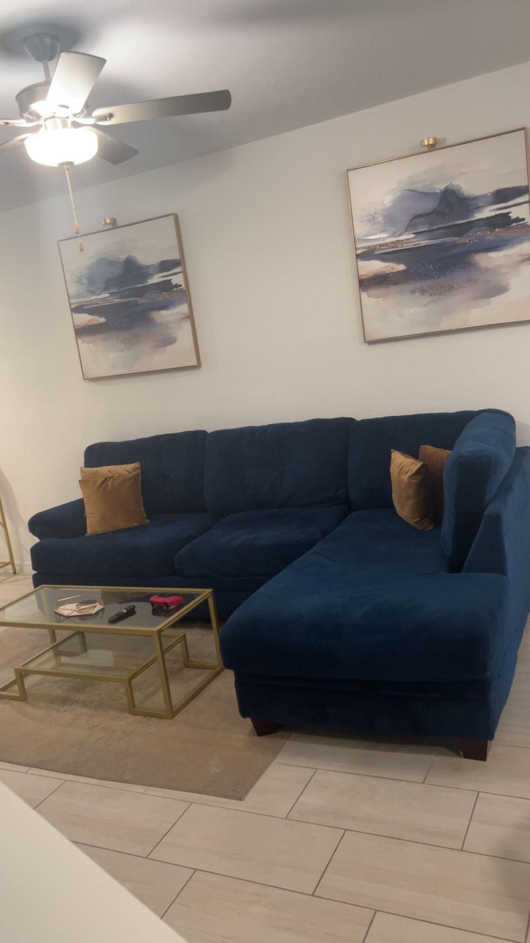 Blue Living Room Set