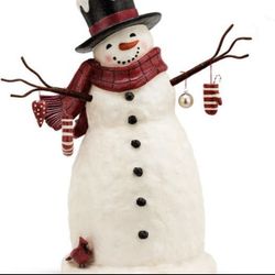 32" Demdaco Woodland Snowman Figure