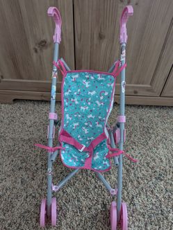 Baby doll stroller + doll