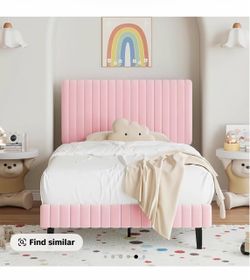 Pink twin size bed
