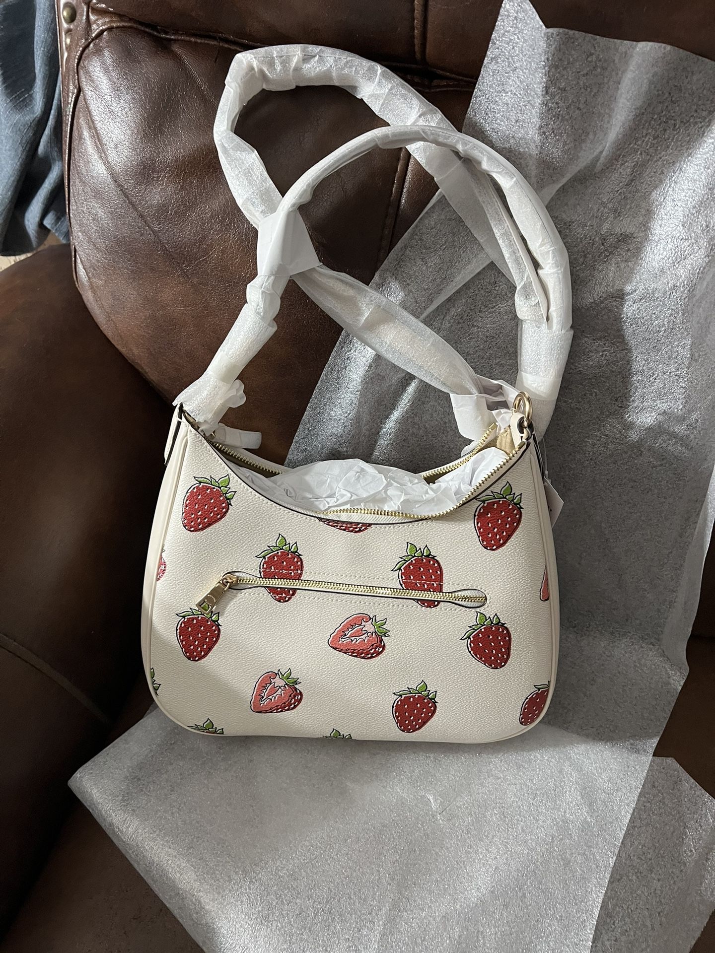 Teri Hobo Bag With Strawberry Print Horigilal Marca COACH