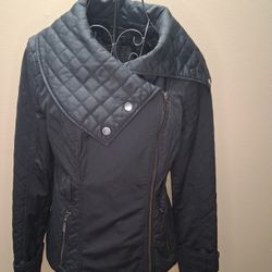 NWOT White House Black Market  Asymmetrical Jacket Full Zip Up Black SZ