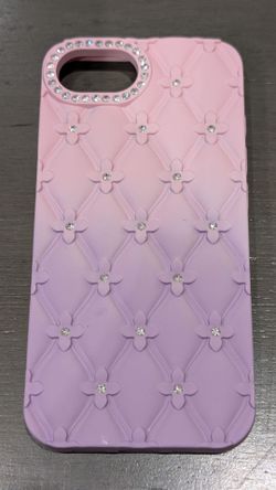 For Apple iPhone 16e 17e pink purple bling case