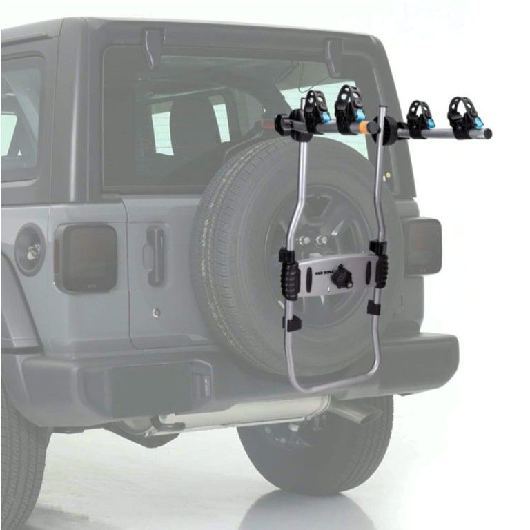 BUNKER INDUST 2-Bike Spare Tire Rack Adjustable Bolt-On Spare Tire Rack