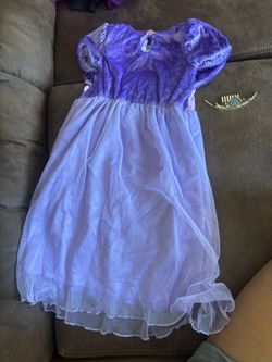 Girls Purple Princess Costume Dress