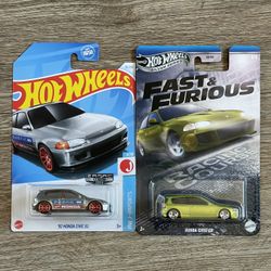 Hot wheels Honda Civic Lot Of 2 