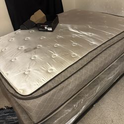 Full Size Bed Box Spring And Rail 