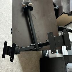 Dual Monitor Desk Mount, Steel, Black