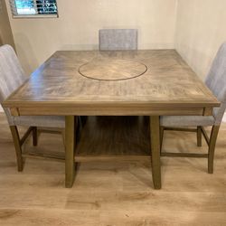 Dining Table And Chairs // Bench