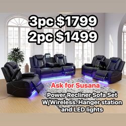 2pc sofa and love seat set -Susana