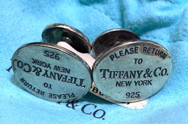 Tiffany Boxed .925 Silver Cufflinks