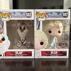 Disney Frozen 2 Elsa & Olaf Special Edition Funko Pop Set