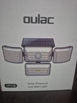 2 Solar Powered LED Wall Light