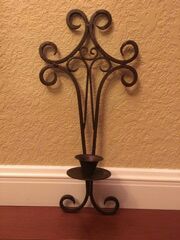 Wall iron candle holders