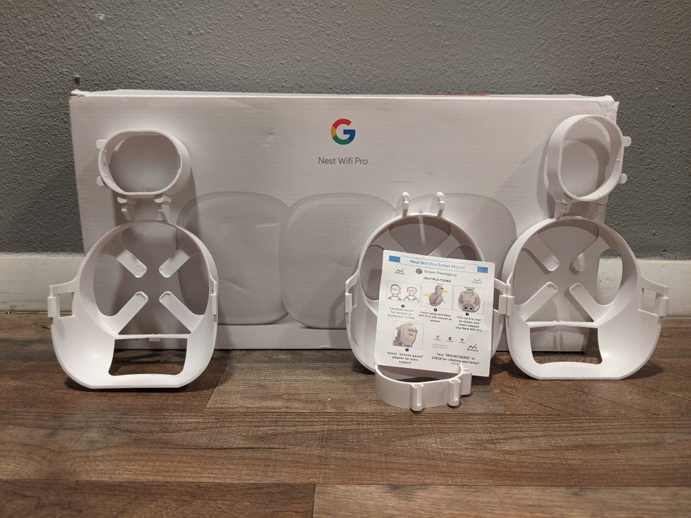 Google Nest WiFi Pro 6E Mesh Router 3 Pack +Mounts
