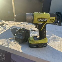 Ryobi 18V Drill With Battery And Charger