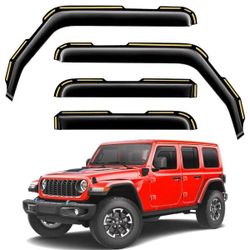 Saleago Window Rain Guards for Jeep Wrangler JLGladiator Black $52.00
