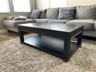 Solid coffee table