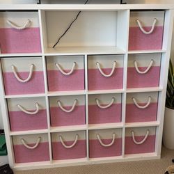 IKEA Kallax Cube Shelf Storage With Bins