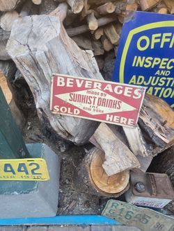 Vintage Sunkist Drinks Beverages Metal Sign