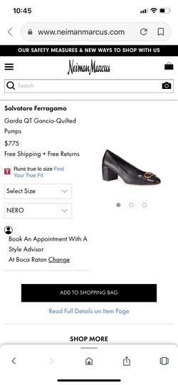Ferragamo 🇮🇹 women’s black leather heels 👠 sz 7