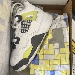 Jordan 4 Retro "Light Lemon Twist" Toddler Kids' Shoe