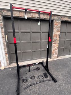 Cap Squat Rack with Spud Inc Pulley System and Flybird Bench