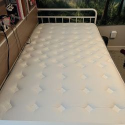 Twin Bed frame Headboard Trundle And Two Twin Mattress! In Excellent Condition!