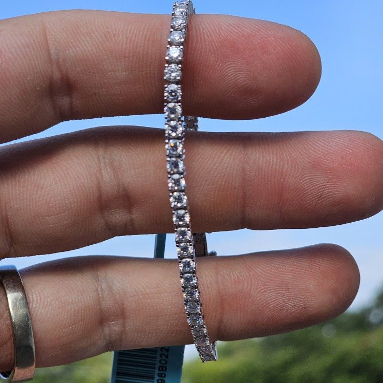 ✨ Moissanite Tennis Bracelet – Certified – Brilliant Lab Diamond Alternative – 925 Silver ✨