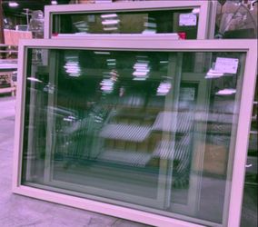 Large White Framed Glass Window