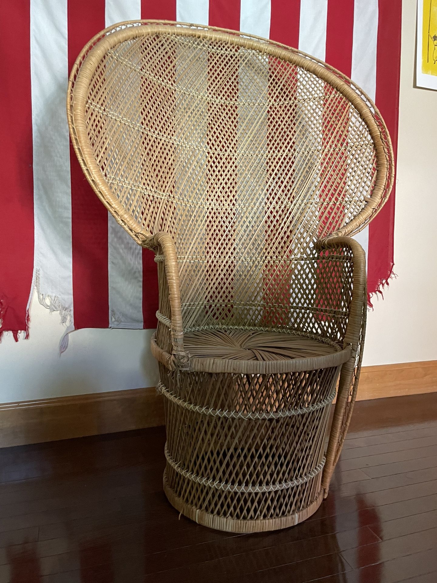 Vintage Wicker Peacock Chair