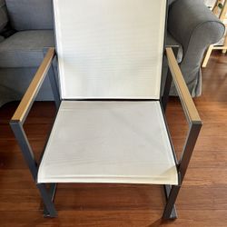 White Metal & Mesh chairs