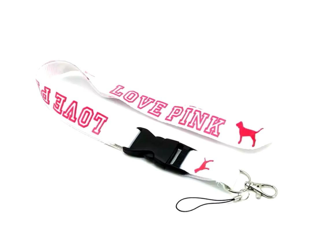Brand New Victorias Secret Pink Logo Keychain Lanyard 