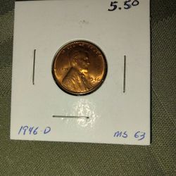 1946-D Lincoln Wheat Penny MS63