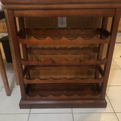 Solid Wood Wine Rack And Server