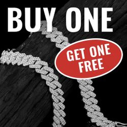BOGO Iced Out Cuban Link - CZ Stones - 18K Gold